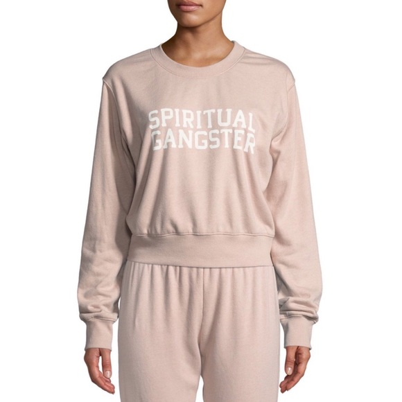 Spiritual Gangster Tops - NWT Spiritual Gangster Varsity Cropped Sweatshirt
